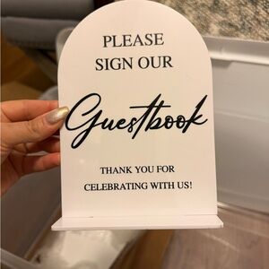 White Guestbook Sign